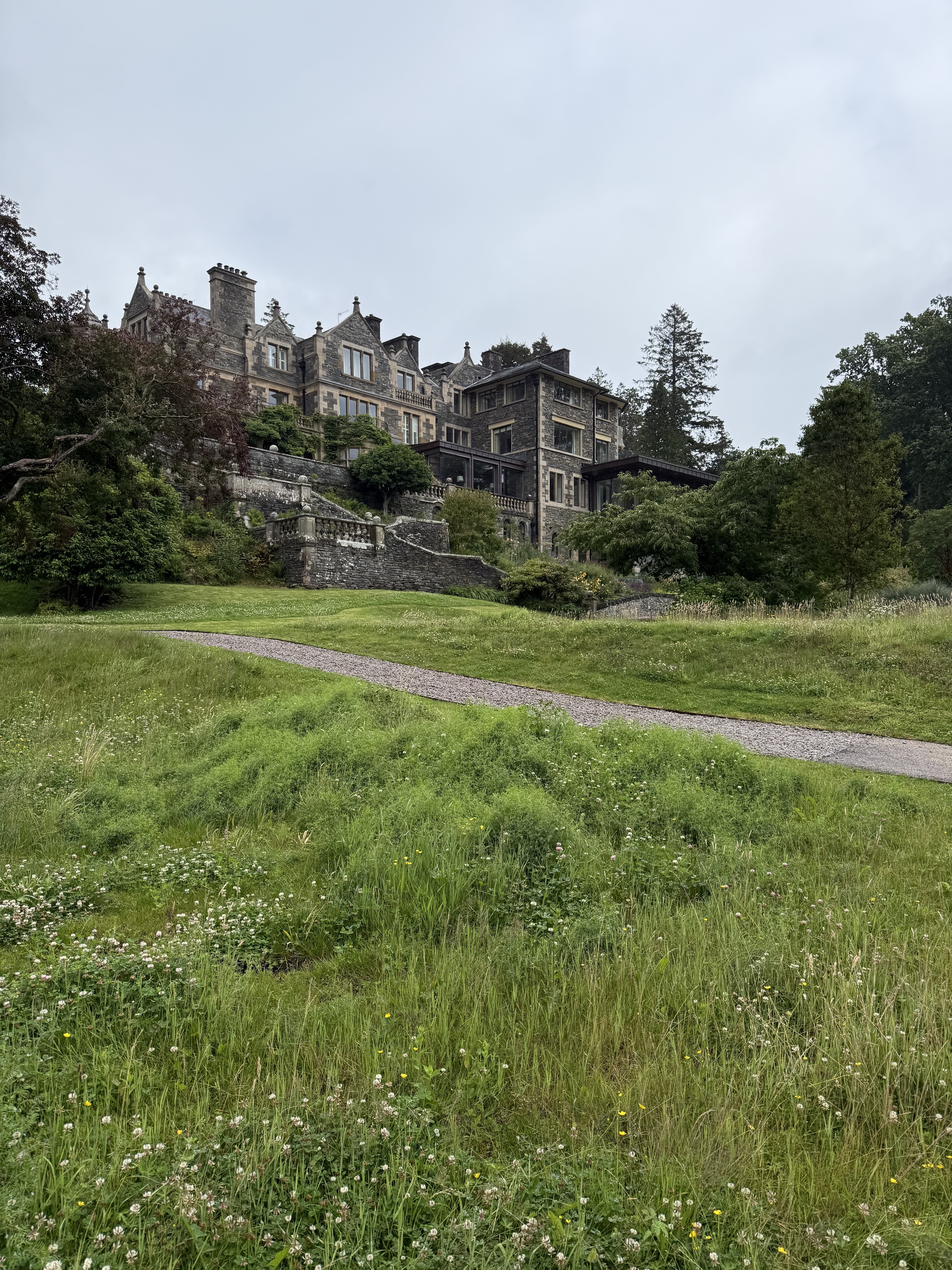 Langdale Chase hotel seen from the grounds